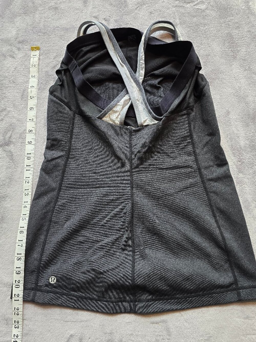Lululemon Athletica heathered grey tank top